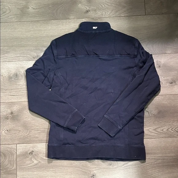 Kid's Navy Quarter-Zip Sweatshirt - Picture 6 of 6